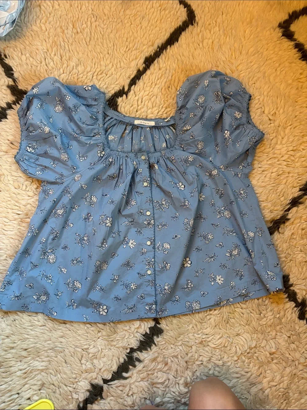 DÔEN Tennessee Top in Sky Bouton De Rose